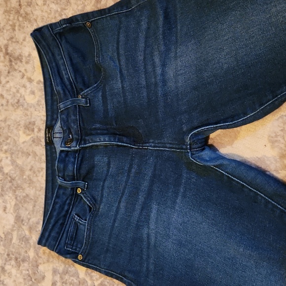 Just Black Denim Jeans Sz 30 Dark Wash Made In USA Distressed Hem - Picture 3 of 7